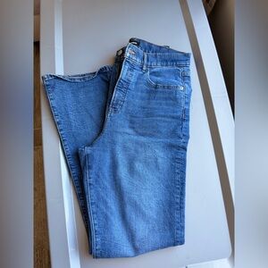 Express Women's High Rise 90s Boot Jeans - Blue